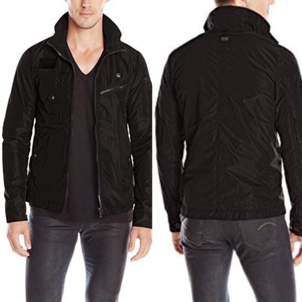 G-STAR RAW Timor‎ Biker Black Overshirt Jacket Black S